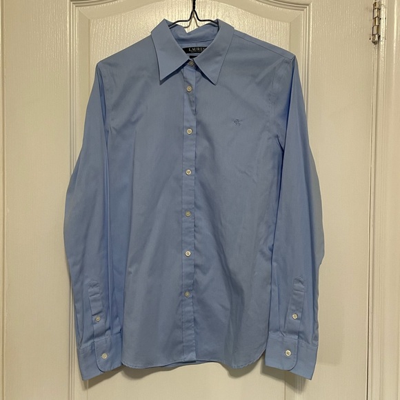 Ralph Lauren Non-Iron Fitted Blue Button Up - Picture 1 of 6